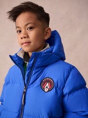 Superdry Blue Sports Puffer Coat - Image 13 of 21