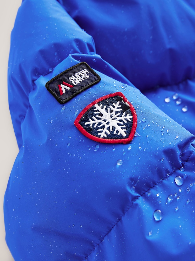 Superdry Blue Sports Puffer Coat - Image 13 of 13