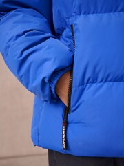 Superdry Blue Sports Puffer Coat - Image 14 of 21
