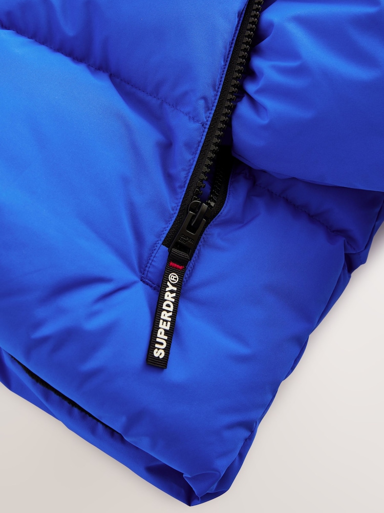 Buy Superdry Blue Sports Puffer Coat from the Next UK online shop