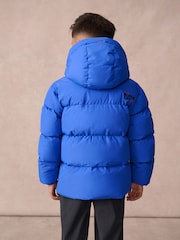 Superdry Blue Sports Puffer Coat - Image 2 of 12