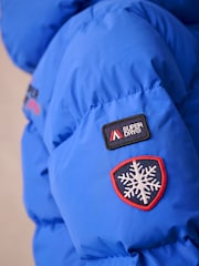 Superdry Blue Sports Puffer Coat - Image 3 of 12