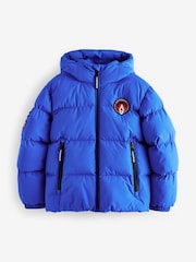 Superdry Blue Sports Puffer Coat - Image 7 of 12