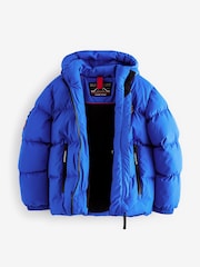 Superdry Blue Sports Puffer Coat - Image 8 of 12