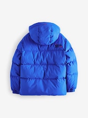 Superdry Blue Sports Puffer Coat - Image 9 of 12