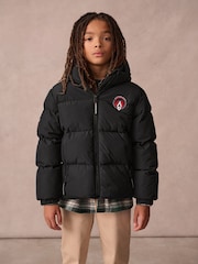 Superdry Black Sports Puffer Coat - Image 1 of 14