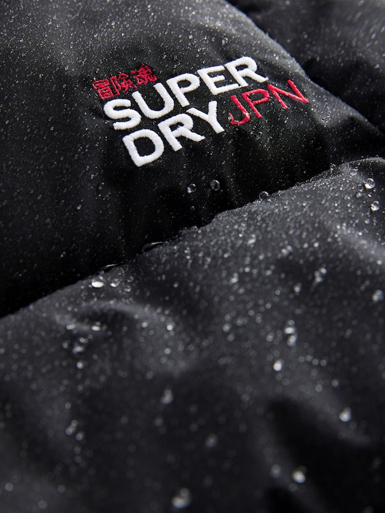 Superdry Black Sports Puffer Coat - Image 14 of 14