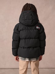 Superdry Black Sports Puffer Coat - Image 2 of 14