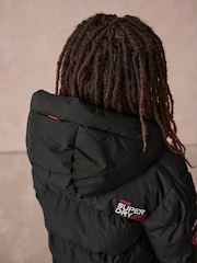 Superdry Black Sports Puffer Coat - Image 3 of 14
