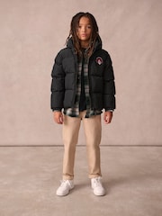 Superdry Black Sports Puffer Coat - Image 7 of 14