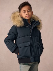 Superdry Navy Everest Bomber Coat - Image 1 of 12