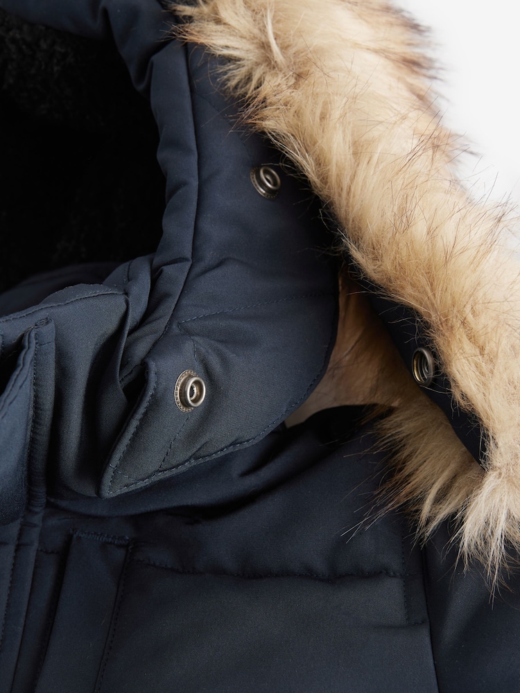 Marineblauw - Superdry Everest Bomber Coat - Image 10 of 12