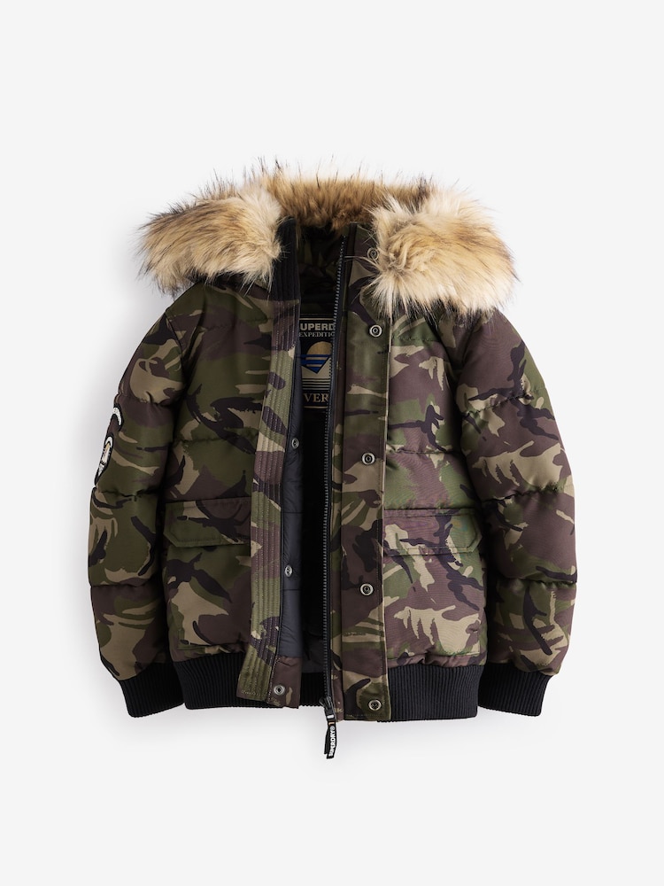 camouflage - Superdry Everest Bomber Coat - Image 10 of 14