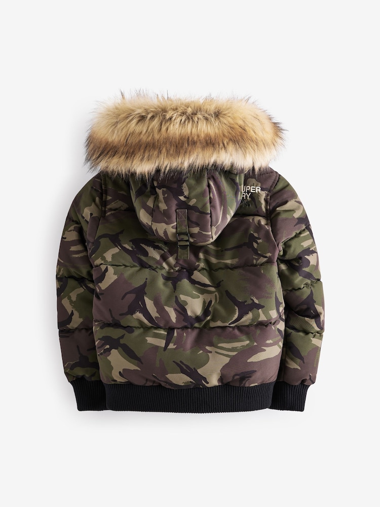 camouflage - Superdry Everest Bomber Coat - Image 11 of 14