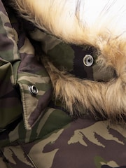 Superdry Camouflage Everest Bomber Coat - Image 14 of 14
