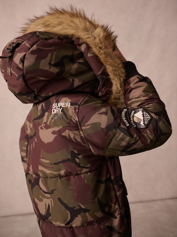 camouflage - Superdry Everest Bomber Coat - Image 6 of 14