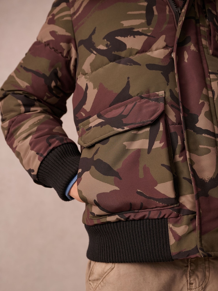 camouflage - Superdry Everest Bomber Coat - Image 7 of 14