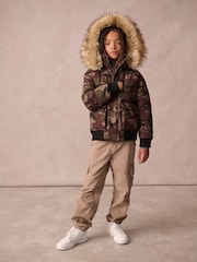 Superdry Camouflage Everest Bomber Coat - Image 8 of 14