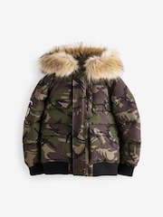 Superdry Camouflage Everest Bomber Coat - Image 9 of 14