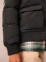 Superdry Black Everest Bomber Coat - Image 10 of 18