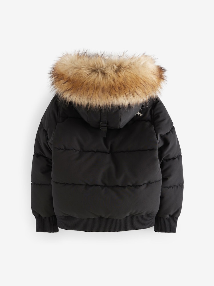 Noir - Superdry Everest Bomber Coat - Image 14 of 18