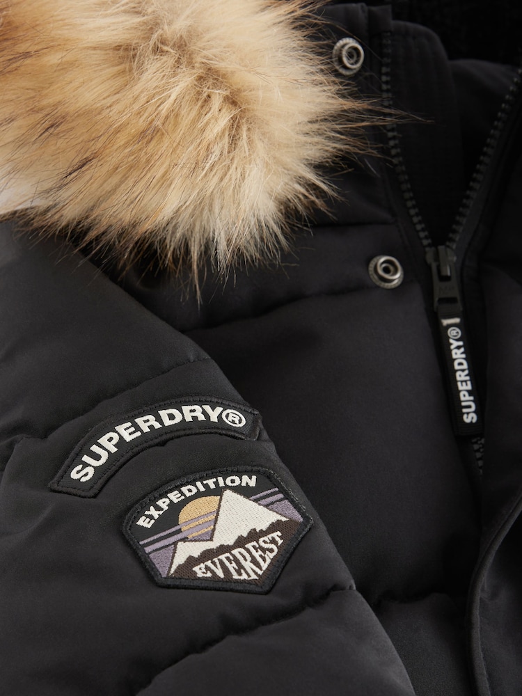Noir - Superdry Everest Bomber Coat - Image 16 of 18