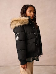 Superdry Black Everest Bomber Coat - Image 3 of 18