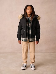 Superdry Black Everest Bomber Coat - Image 4 of 18