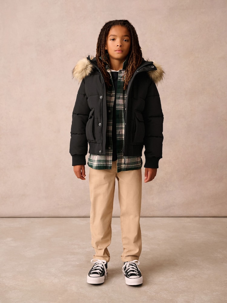 Noir - Superdry Everest Bomber Coat - Image 4 of 18