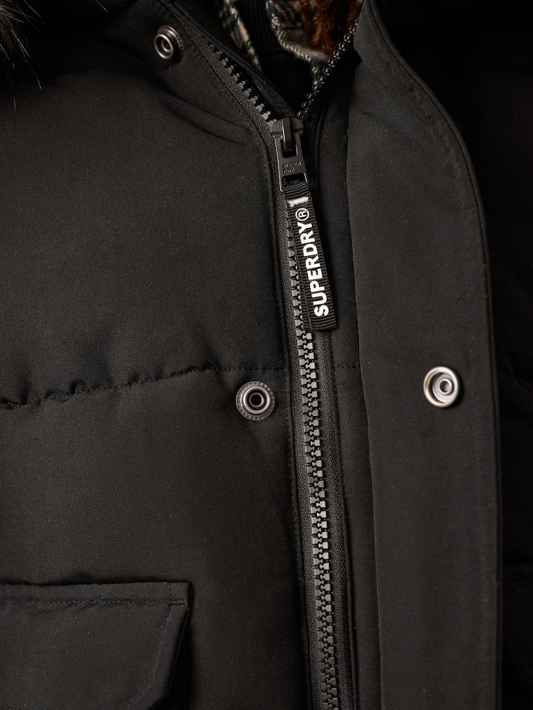 Noir - Superdry Everest Bomber Coat - Image 8 of 18