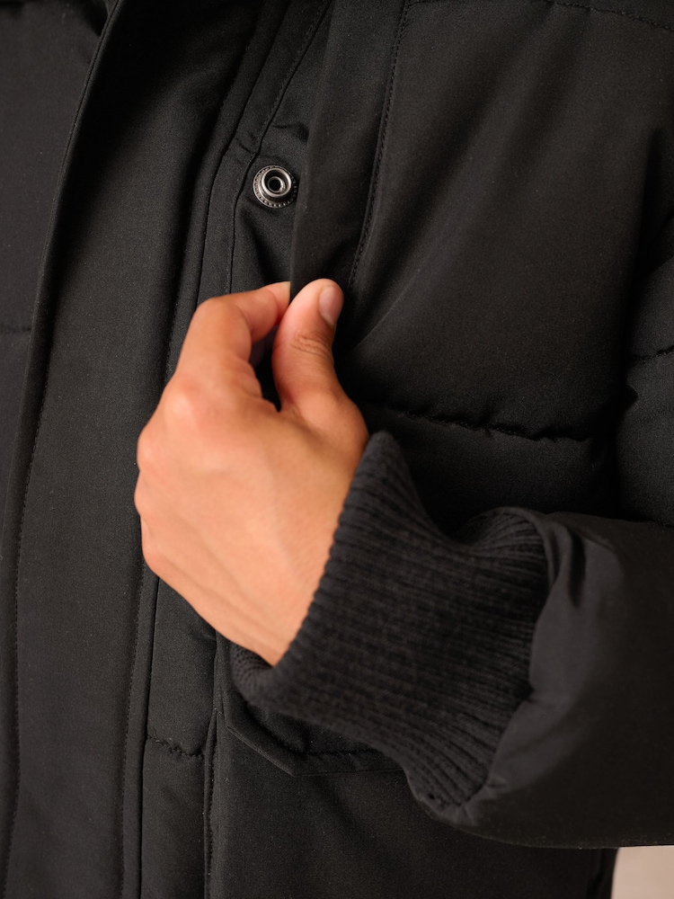 Noir - Superdry Everest Bomber Coat - Image 9 of 18