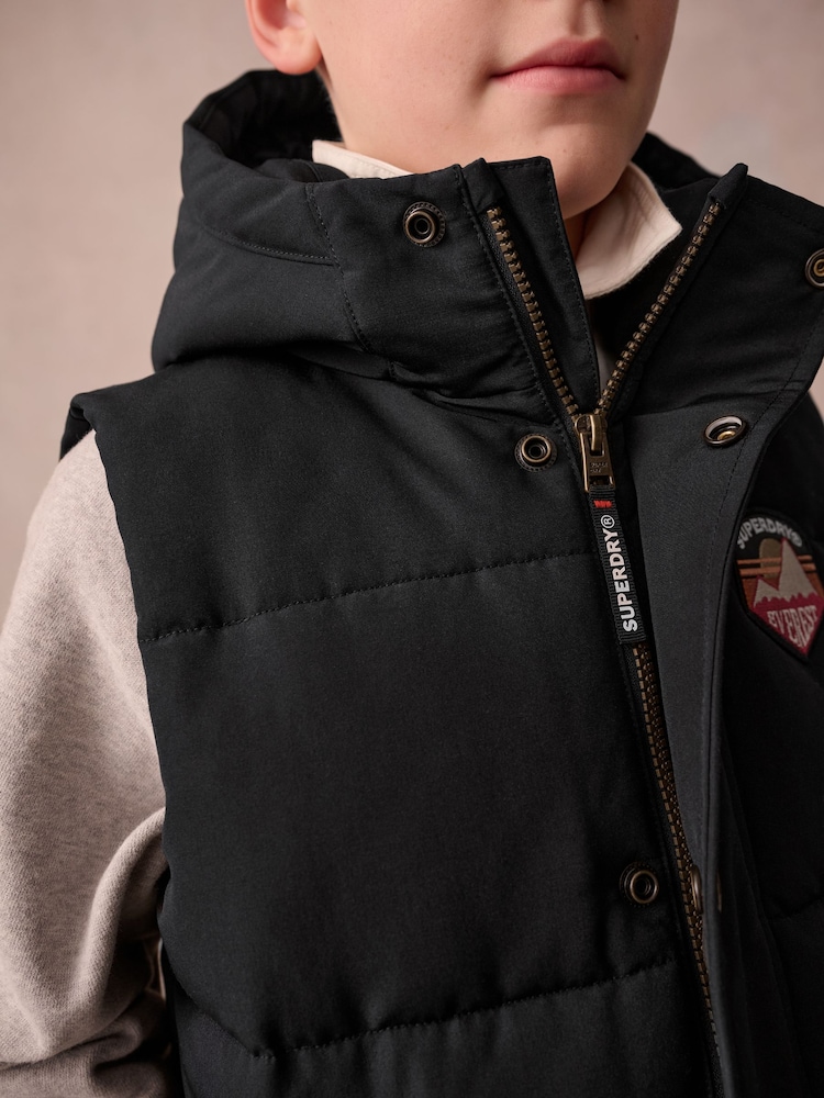 Noir - Superdry Everest Padded Gilet - Image 3 of 12