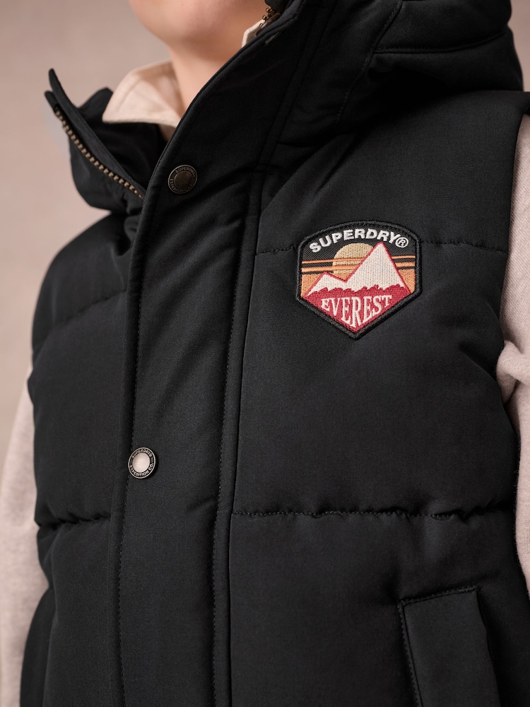 Noir - Superdry Everest Padded Gilet - Image 5 of 12