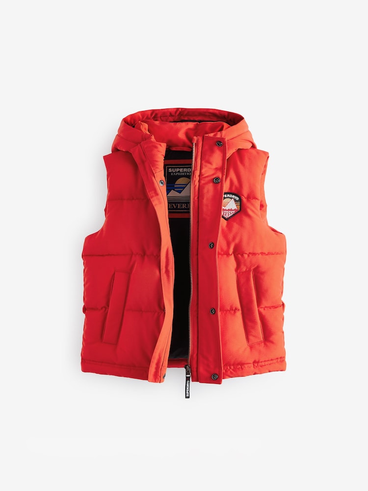 Orange - Superdry Everest Padded Gilet - Image 8 of 12
