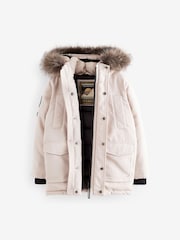 Superdry Cream Everest Parka Coat - Image 7 of 10