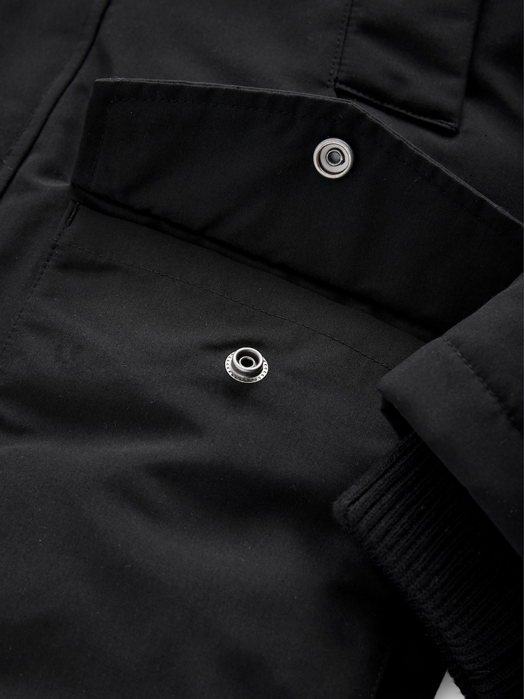 Superdry Black Everest Parka Coat - Image 11 of 13