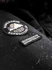 Superdry Black Everest Parka Coat - Image 12 of 13