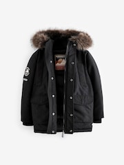 Superdry Black Everest Parka Coat - Image 13 of 13