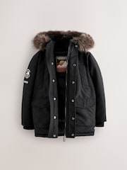Superdry Black Everest Parka Coat - Image 16 of 17