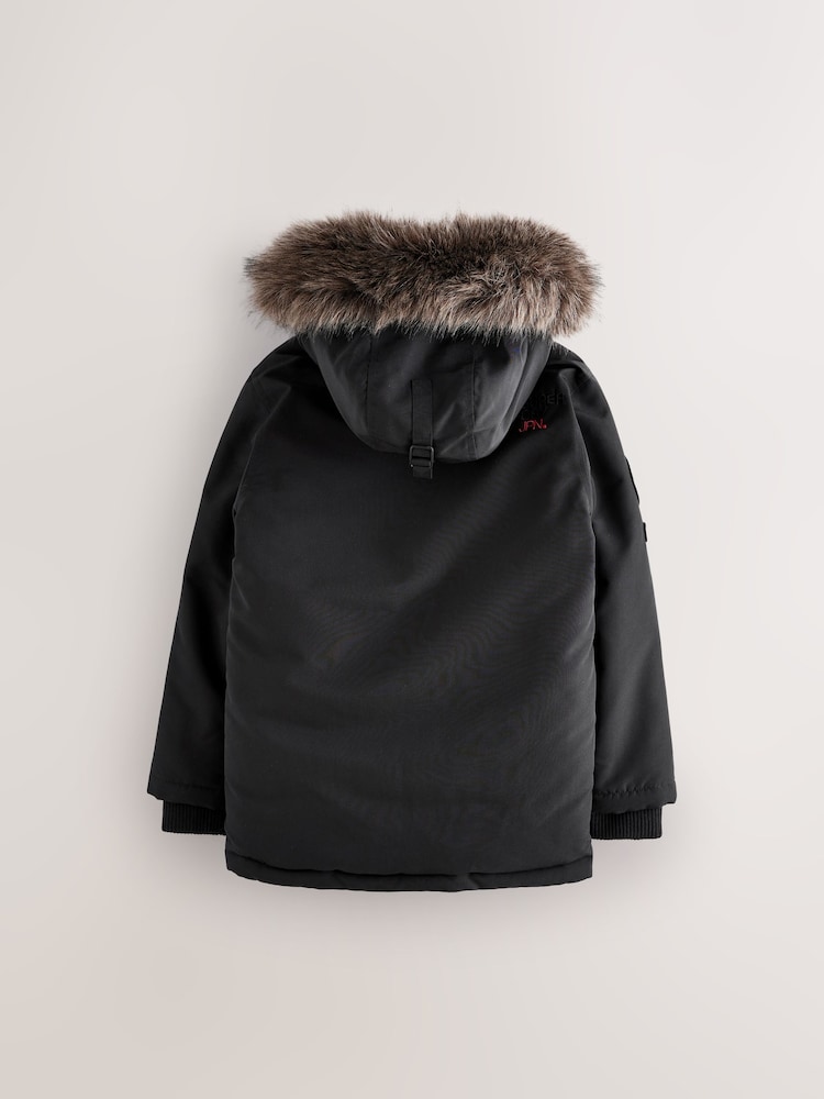 Superdry Black Everest Parka Coat - Image 17 of 17 Superdry Black Everest Parka Coat - Image 17 of 17