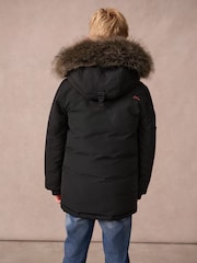 Superdry Black Everest Parka Coat - Image 2 of 13