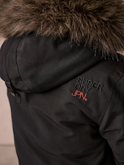 Superdry Black Everest Parka Coat - Image 3 of 13