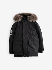 Superdry Black Everest Parka Coat - Image 8 of 13