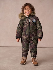 Superdry Camouflage Everest Snowsuit - Image 1 of 11