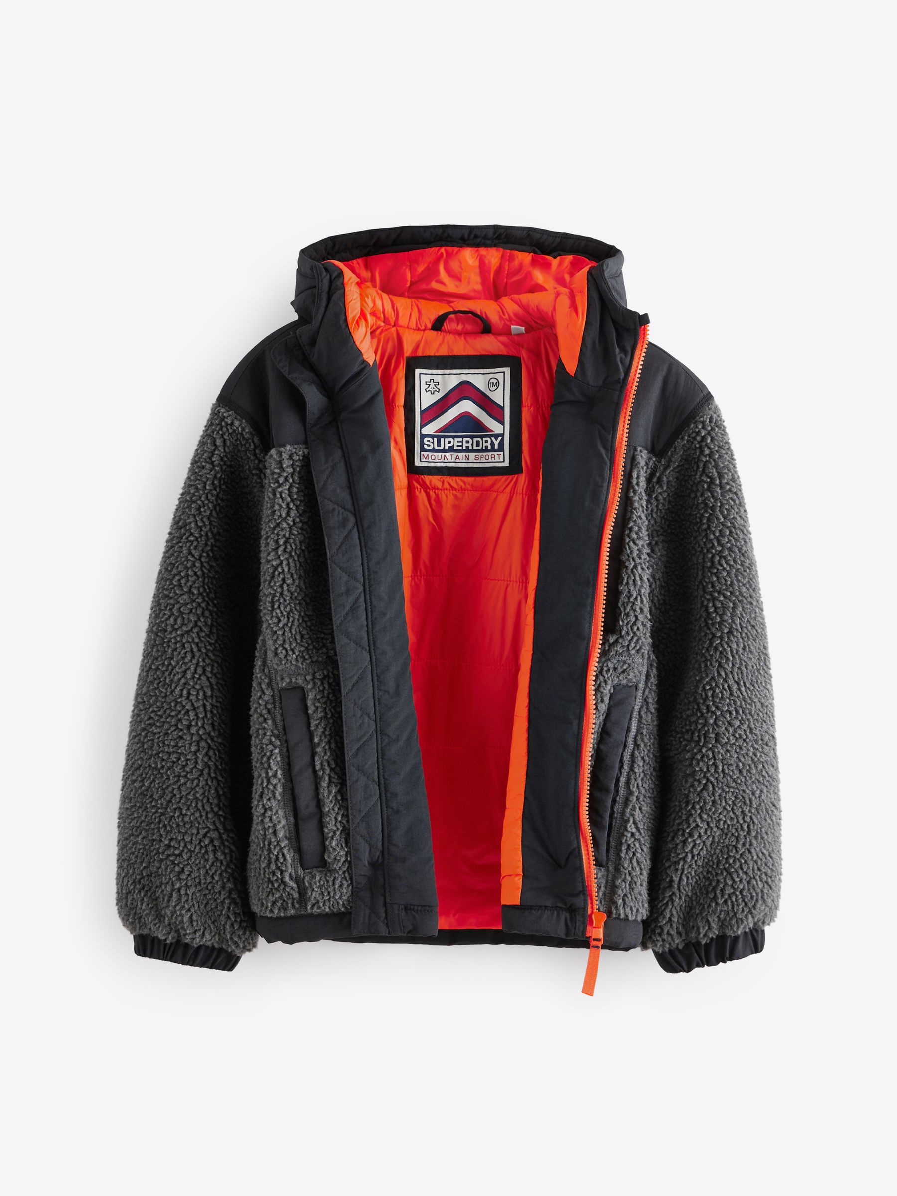 Superdry Black Borg Zip Through Jacket