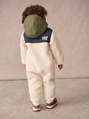 Superdry Beige Sherpa Snowsuit - Image 2 of 10
