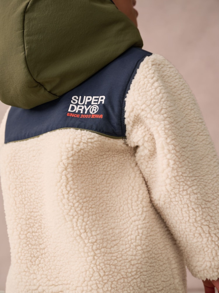 Superdry Beige Sherpa Snowsuit - Image 4 of 10