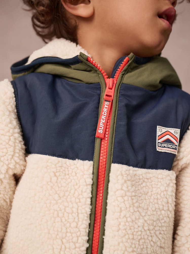 Superdry Beige Sherpa Snowsuit - Image 6 of 10