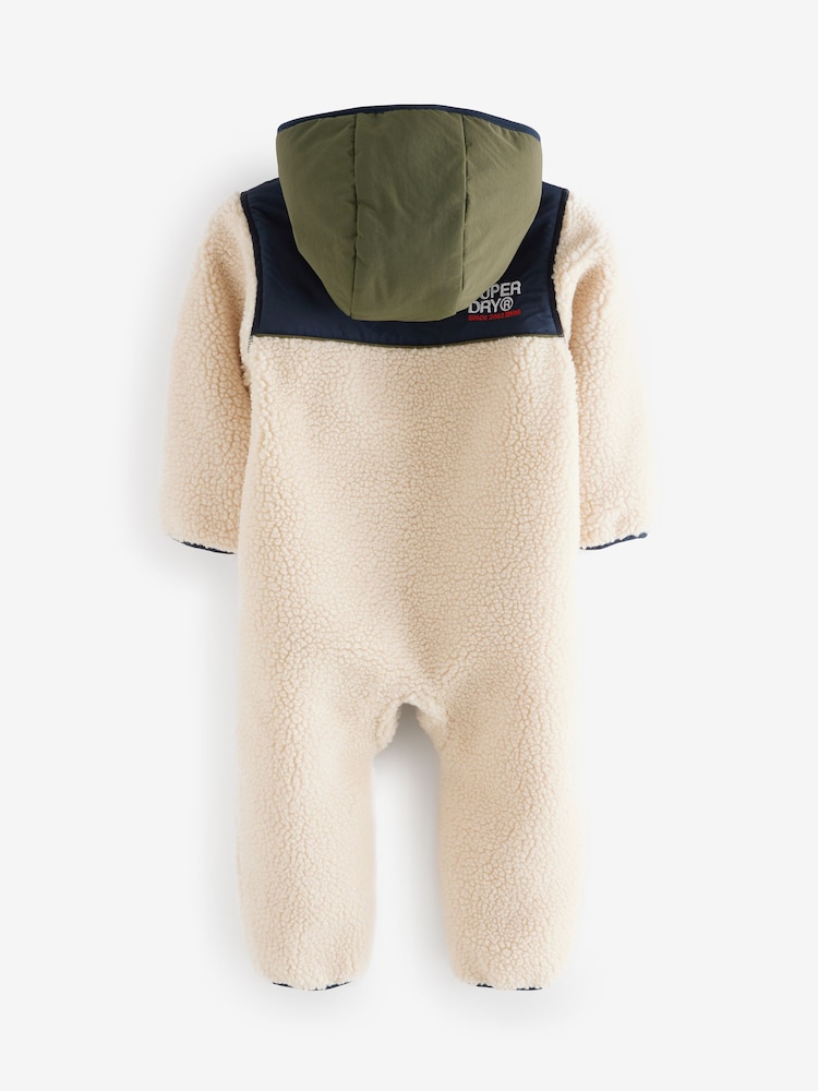 Superdry Beige Sherpa Snowsuit - Image 8 of 10