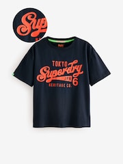 Superdry Navy Essentials T-Shirt - Image 1 of 5